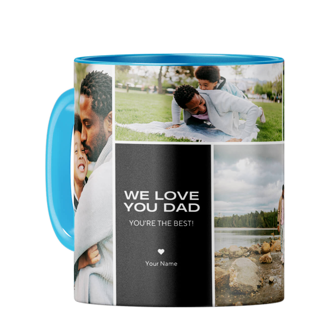 We Love You Dad Coffee Mug Light Blue