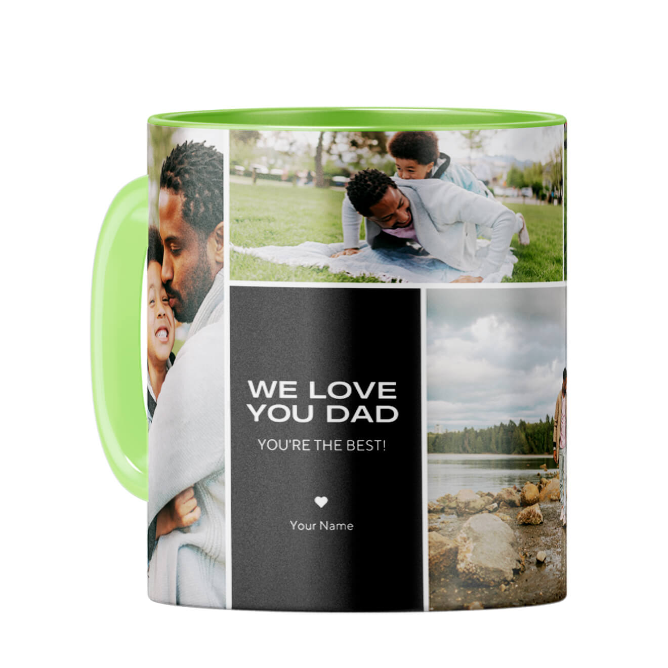 We Love You Dad Coffee Mug Light Green