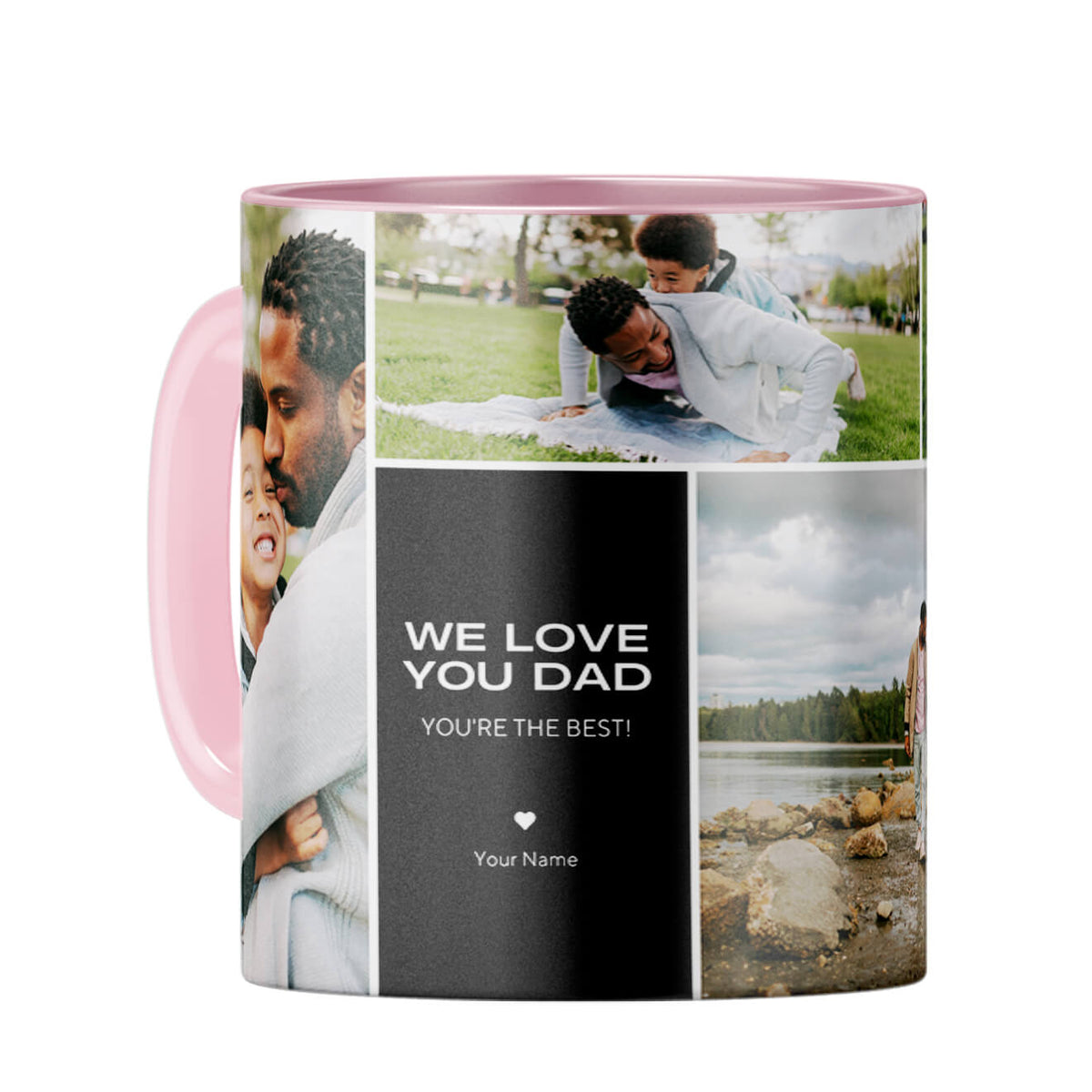 We Love You Dad Coffee Mug Pink