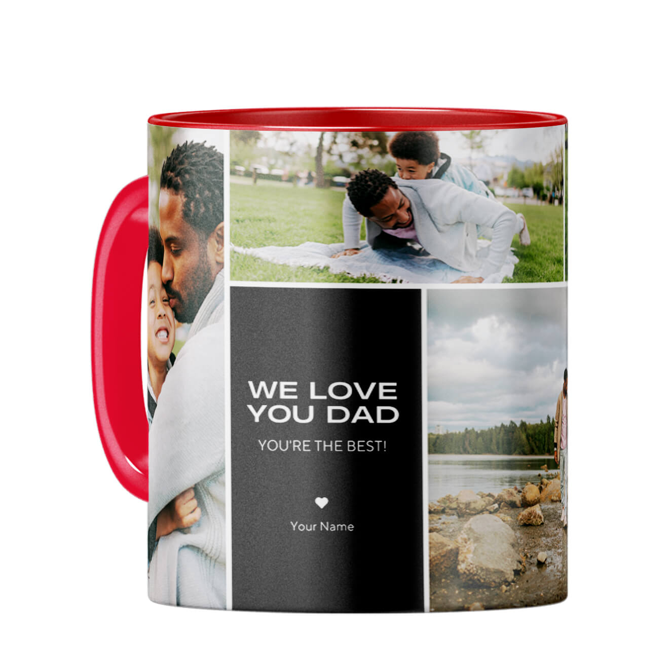 We Love You Dad Coffee Mug Red