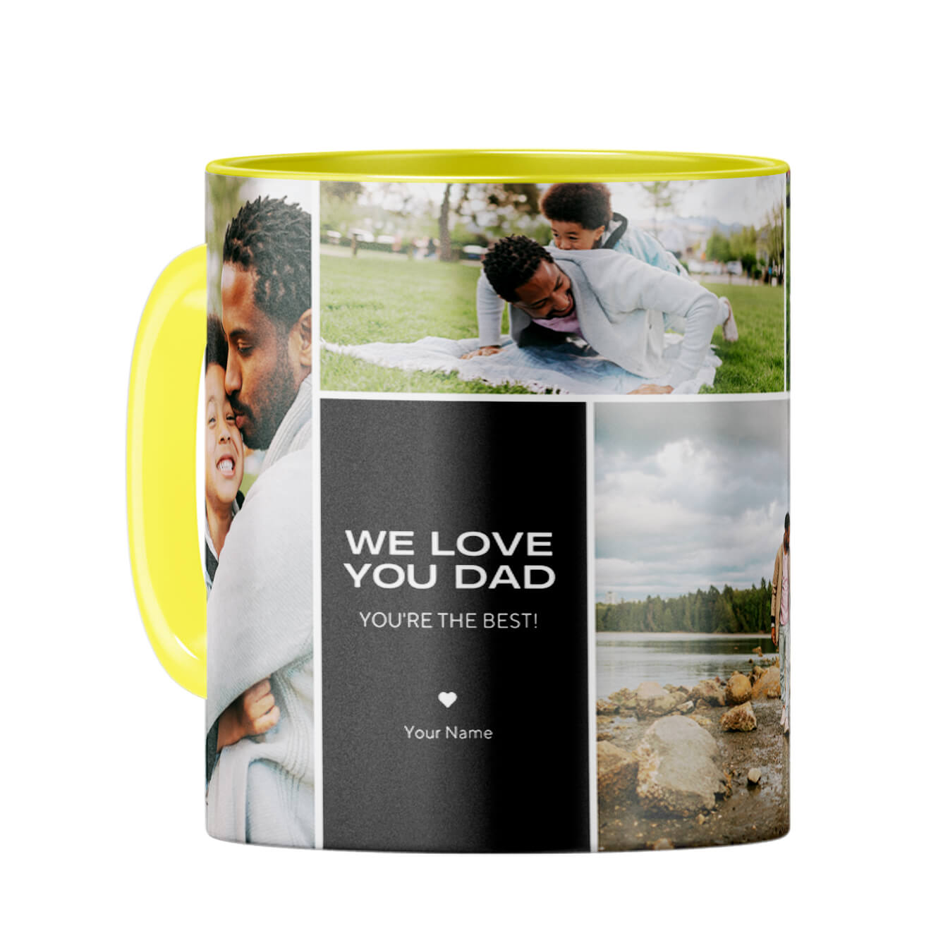 We Love You Dad Coffee Mug Yellow
