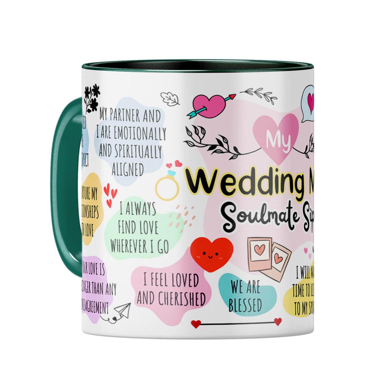 Wedding Soulmate Coffee Mug Dark Green