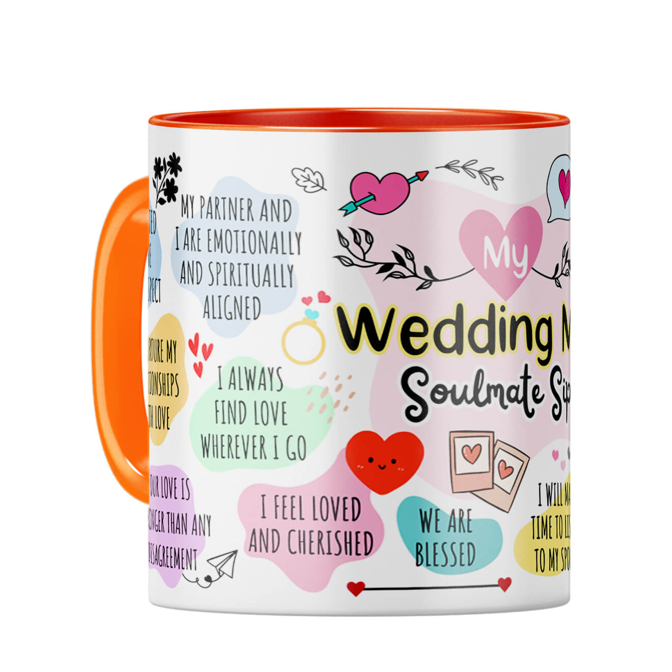 Wedding Soulmate Coffee Mug Orange