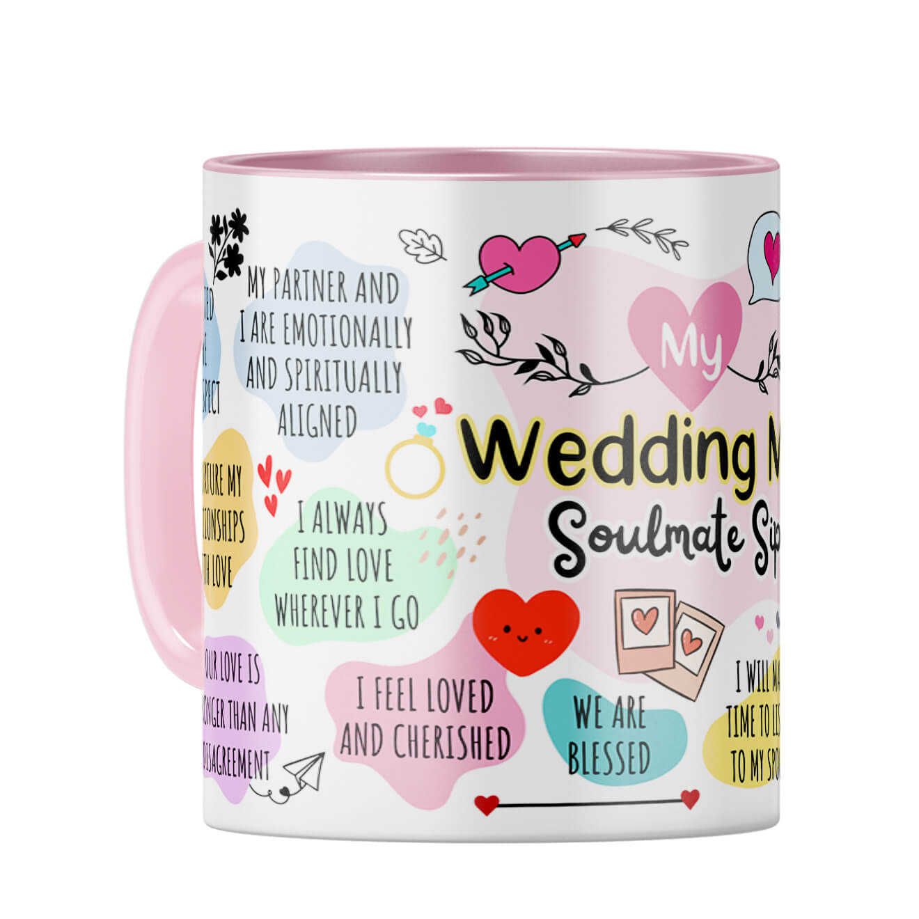 Wedding Soulmate Coffee Mug Pink
