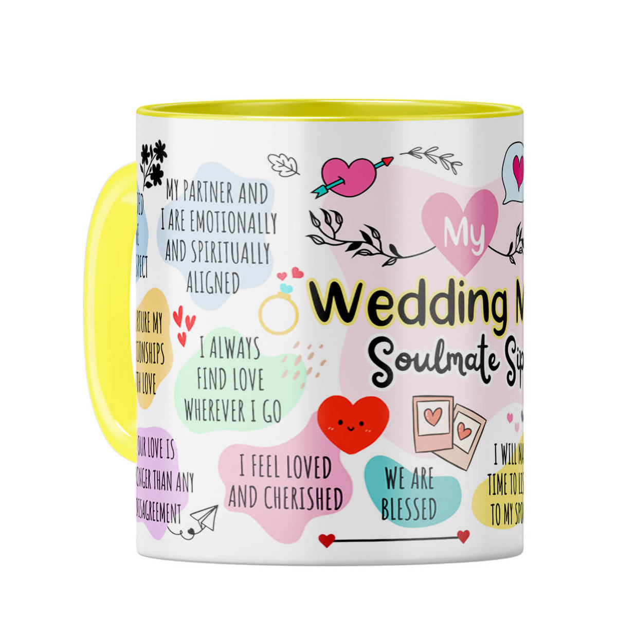 Wedding Soulmate Coffee Mug Yellow