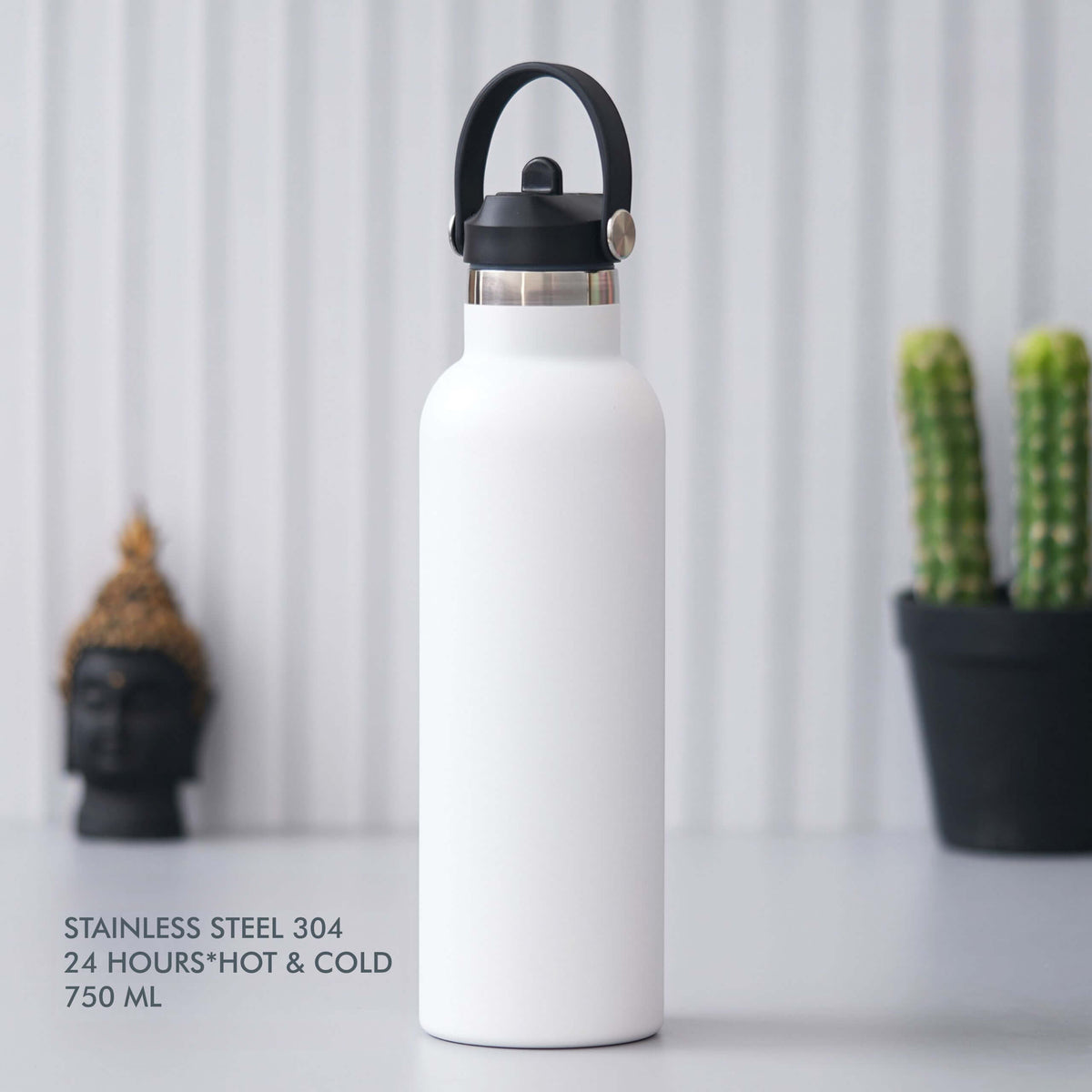 White Stainless Steel Bottle - Ideal for Everyday