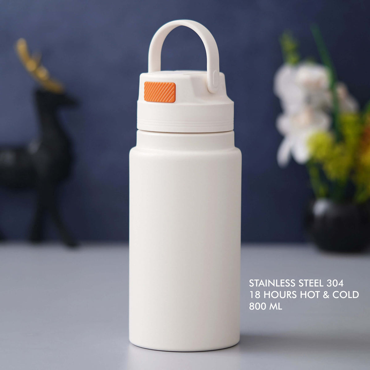 White Stainless Steel Bottle - Perfect for Daily Use