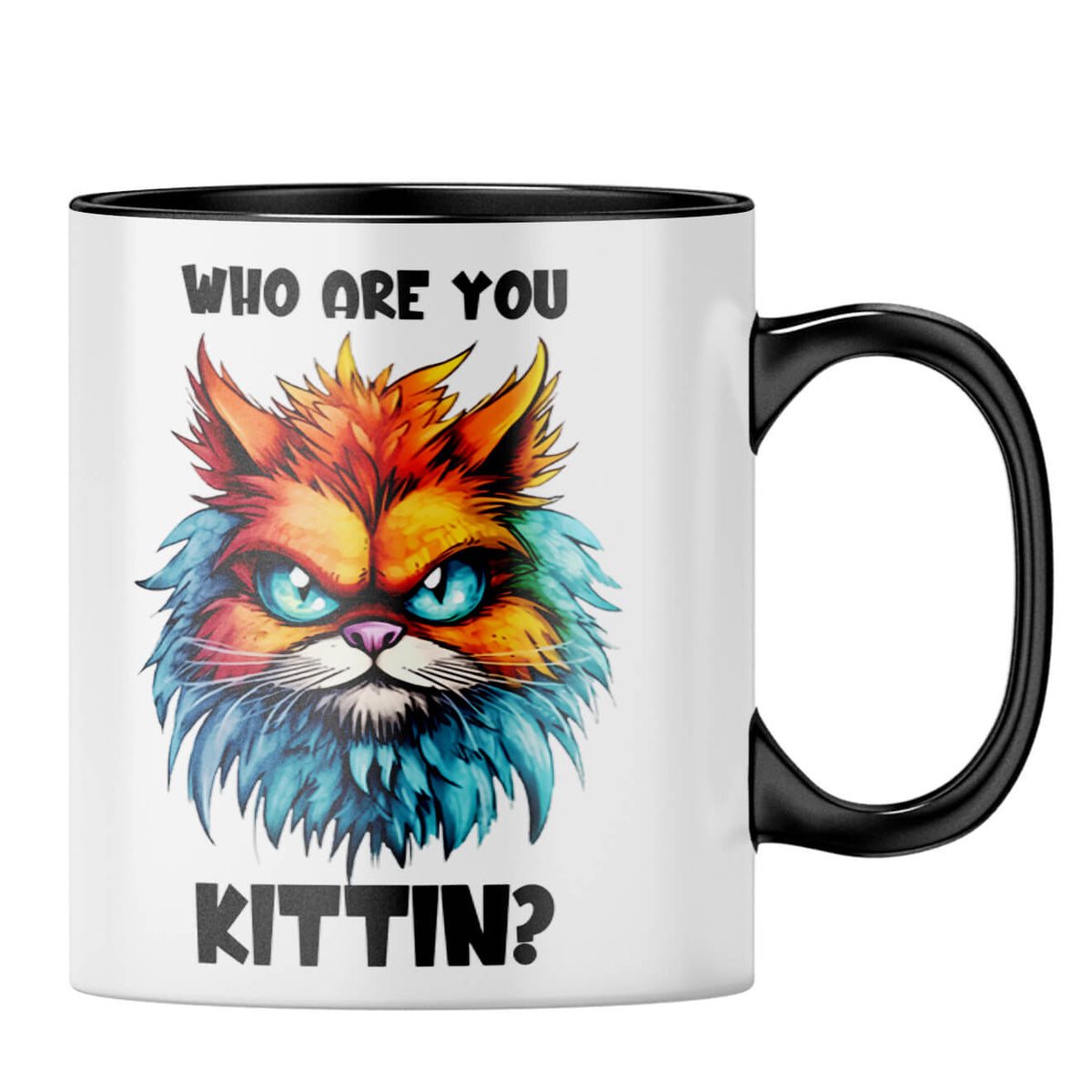 Who Are You Kittin Coffee MugB-Black