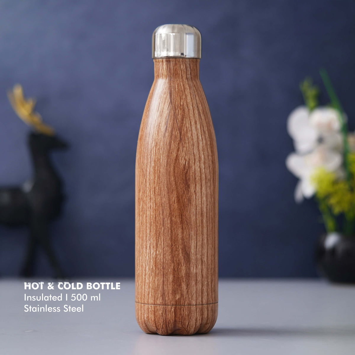 Wooden Stainless Steel Bottle - Ideal for Daily Use