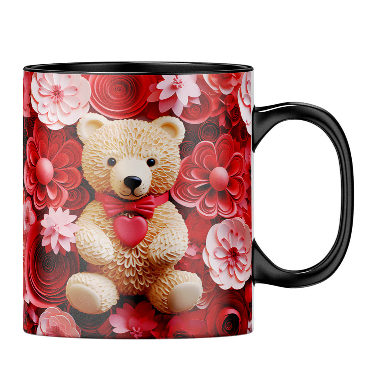 YuBingo 3D Teddy Dreams Coffee MugB-Black