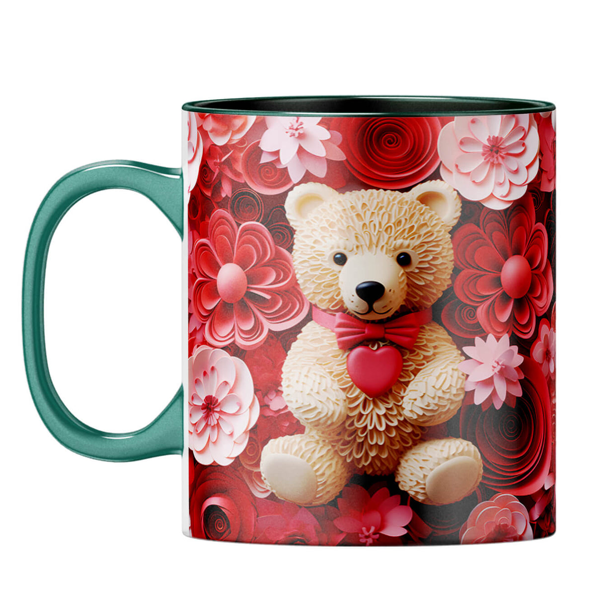 YuBingo 3D Teddy Dreams Coffee Mug Dark Green