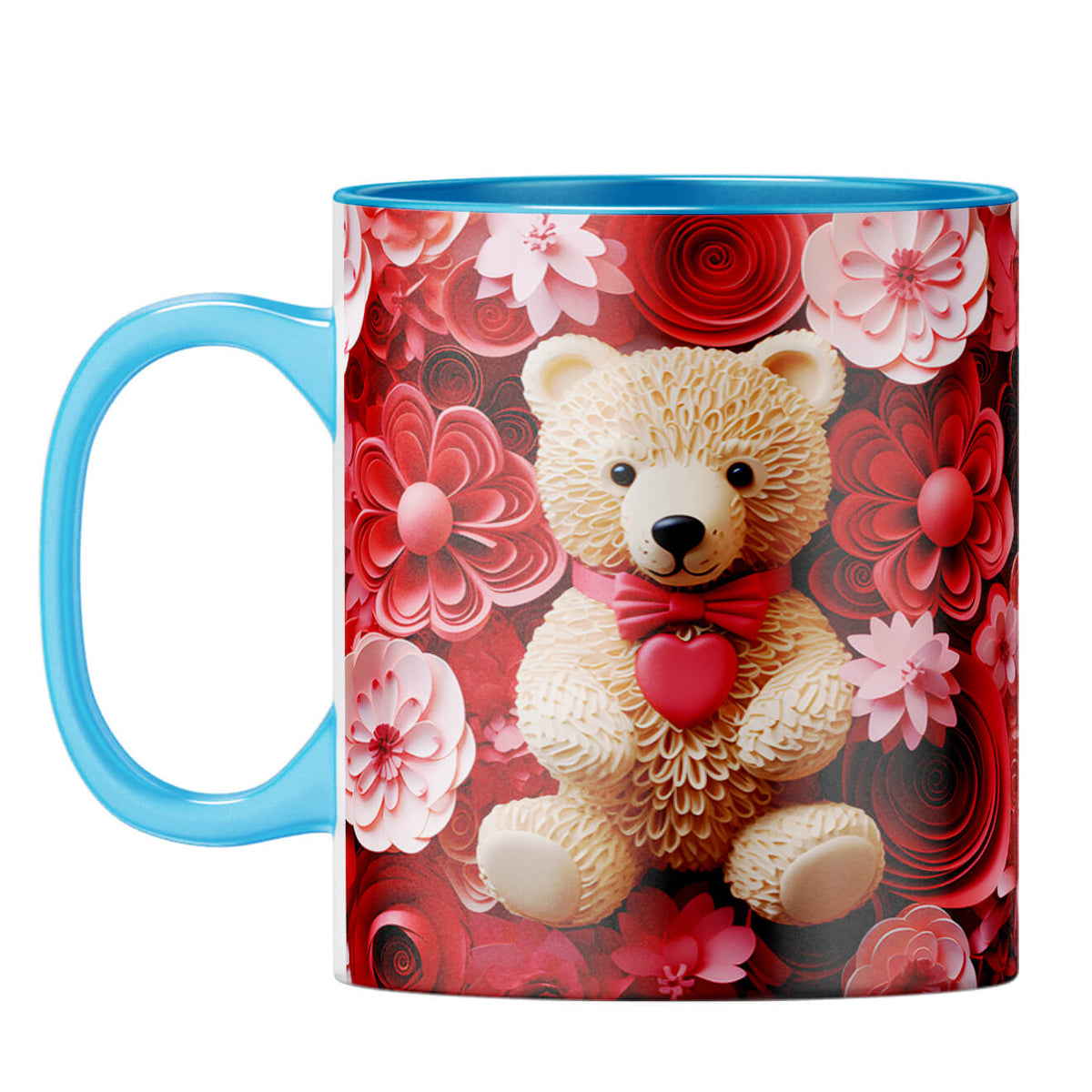 YuBingo 3D Teddy Dreams Coffee Mug Light Blue