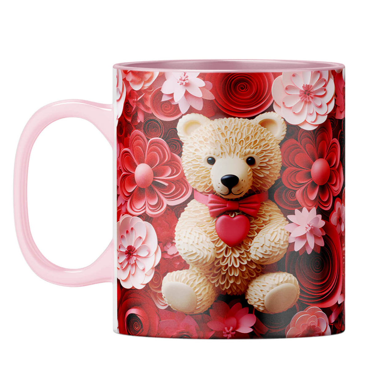 YuBingo 3D Teddy Dreams Coffee Mug Pink