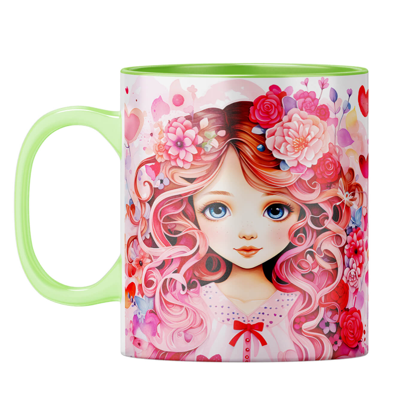 YuBingo Anime Romance Coffee Mug Light Green