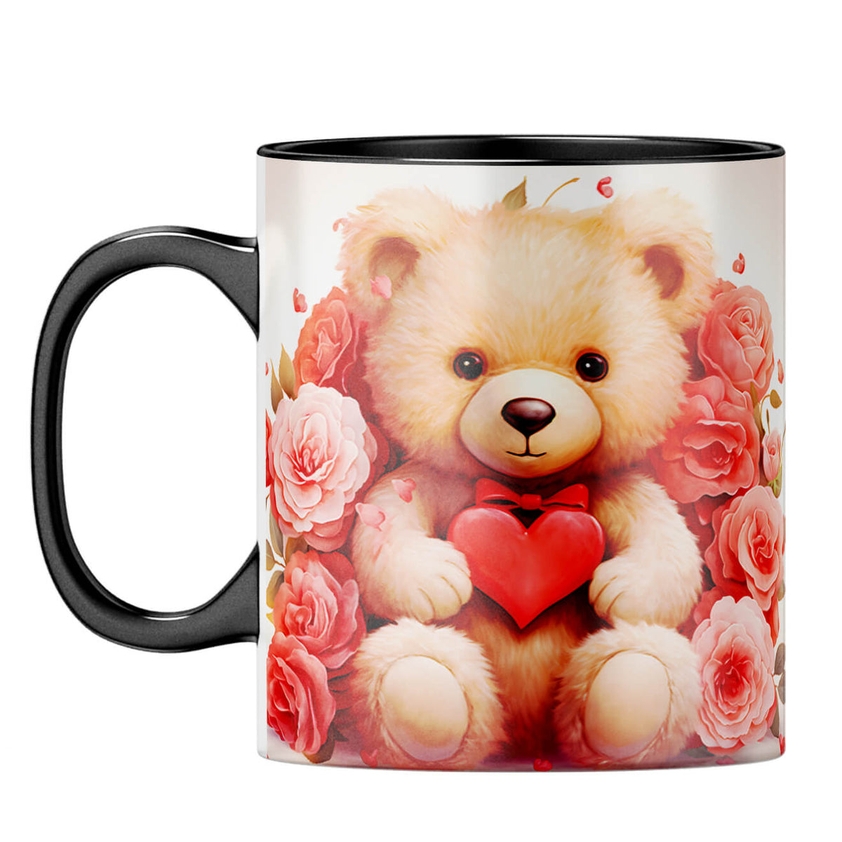 YuBingo Beary Hearts Affection Coffee Mug Black