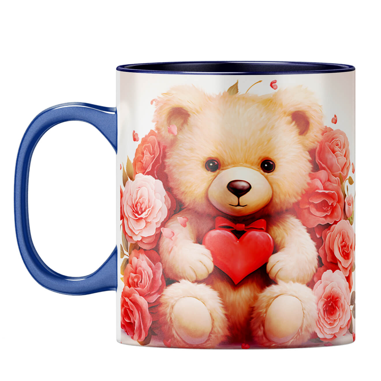 YuBingo Beary Hearts Affection Coffee Mug Dark Blue