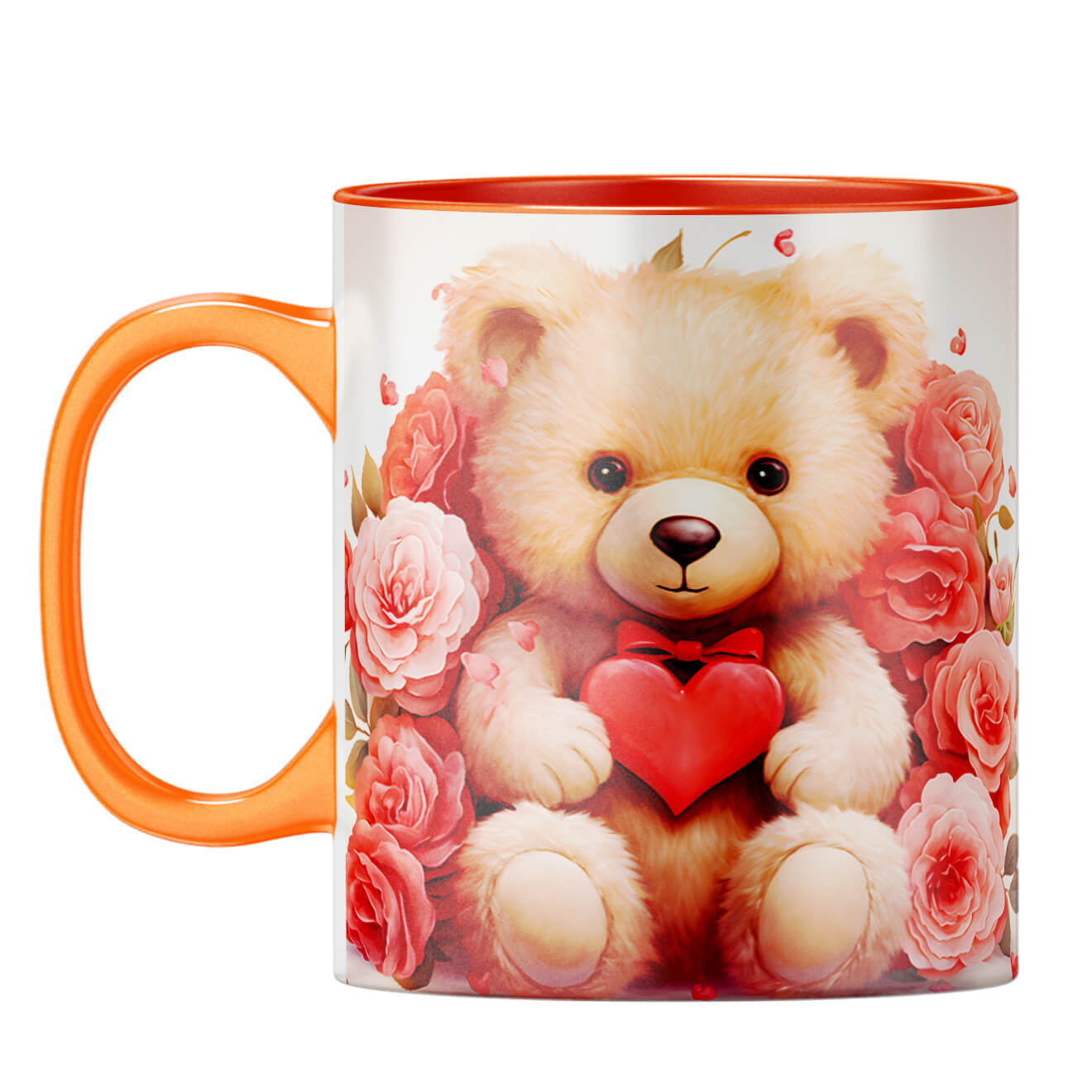 YuBingo Beary Hearts Affection Coffee Mug Orange