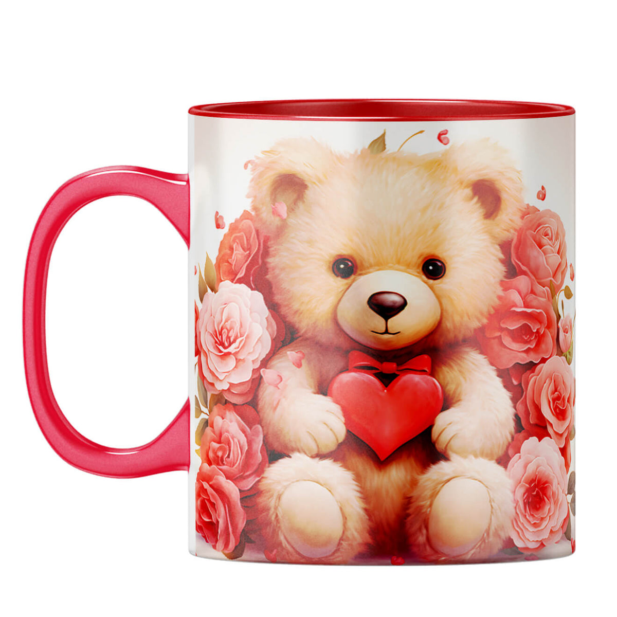 YuBingo Beary Hearts Affection Coffee Mug Red