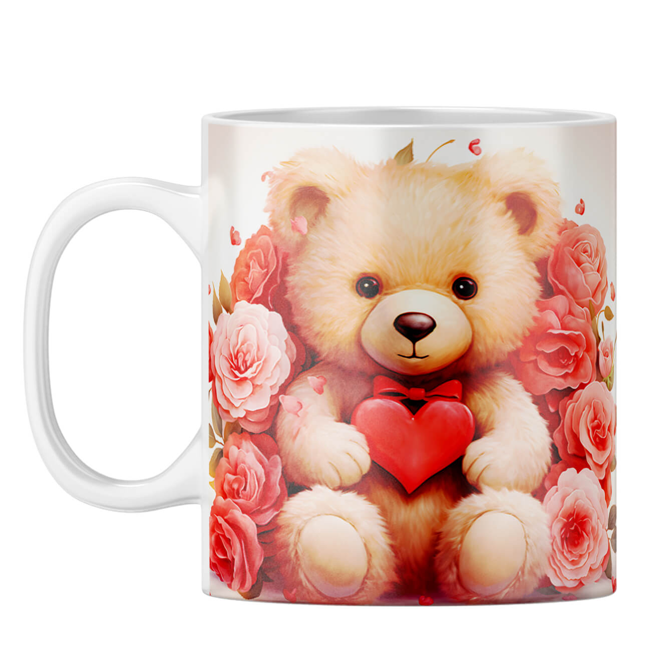 YuBingo Beary Hearts Affection Coffee Mug White