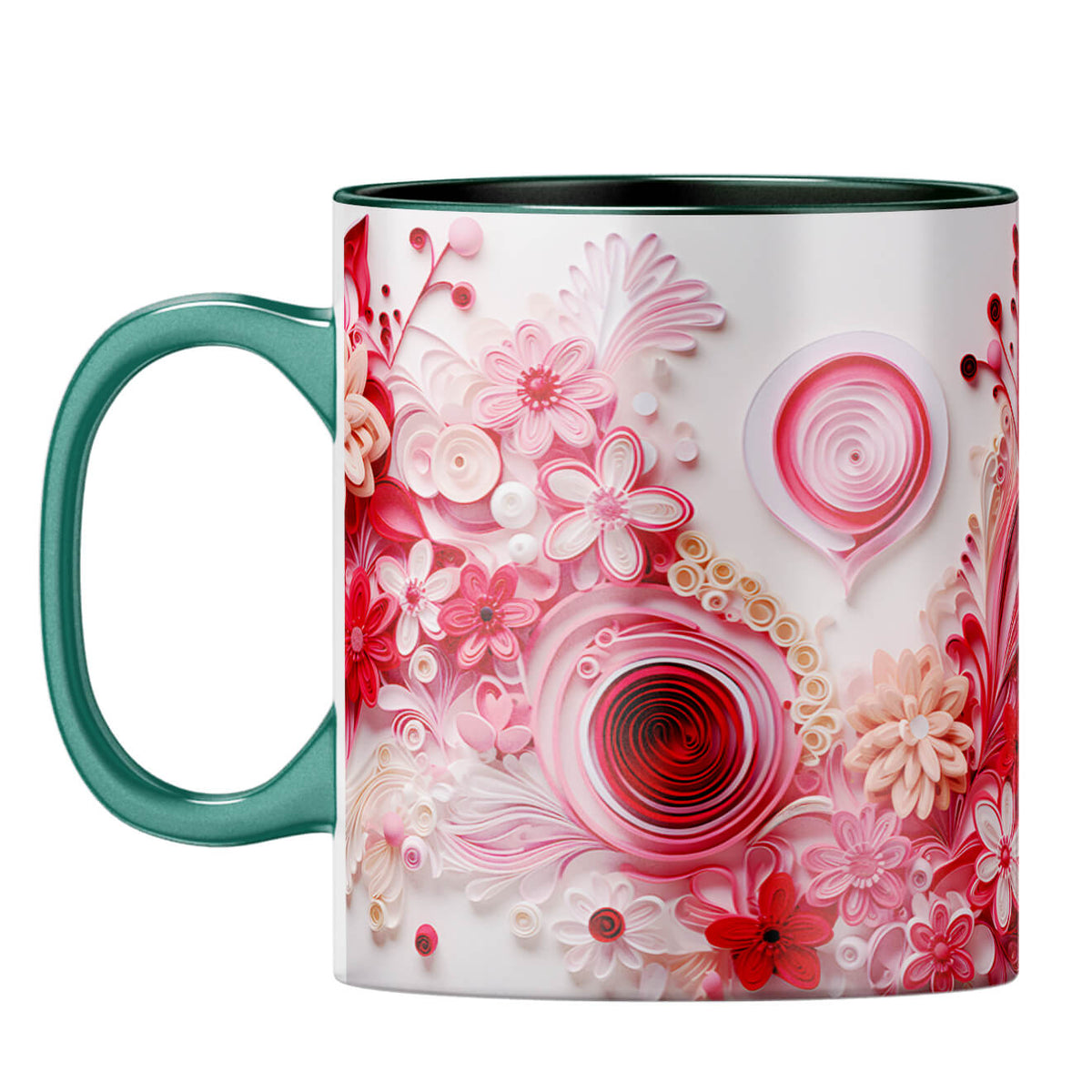 YuBingo Beautiful Design Bliss Coffee Mug Dark Green
