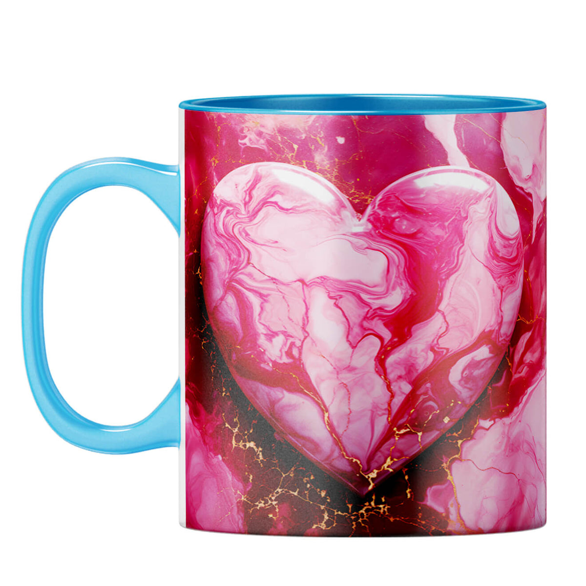 YuBingo Big Heart Dreams Coffee Mug Light Blue