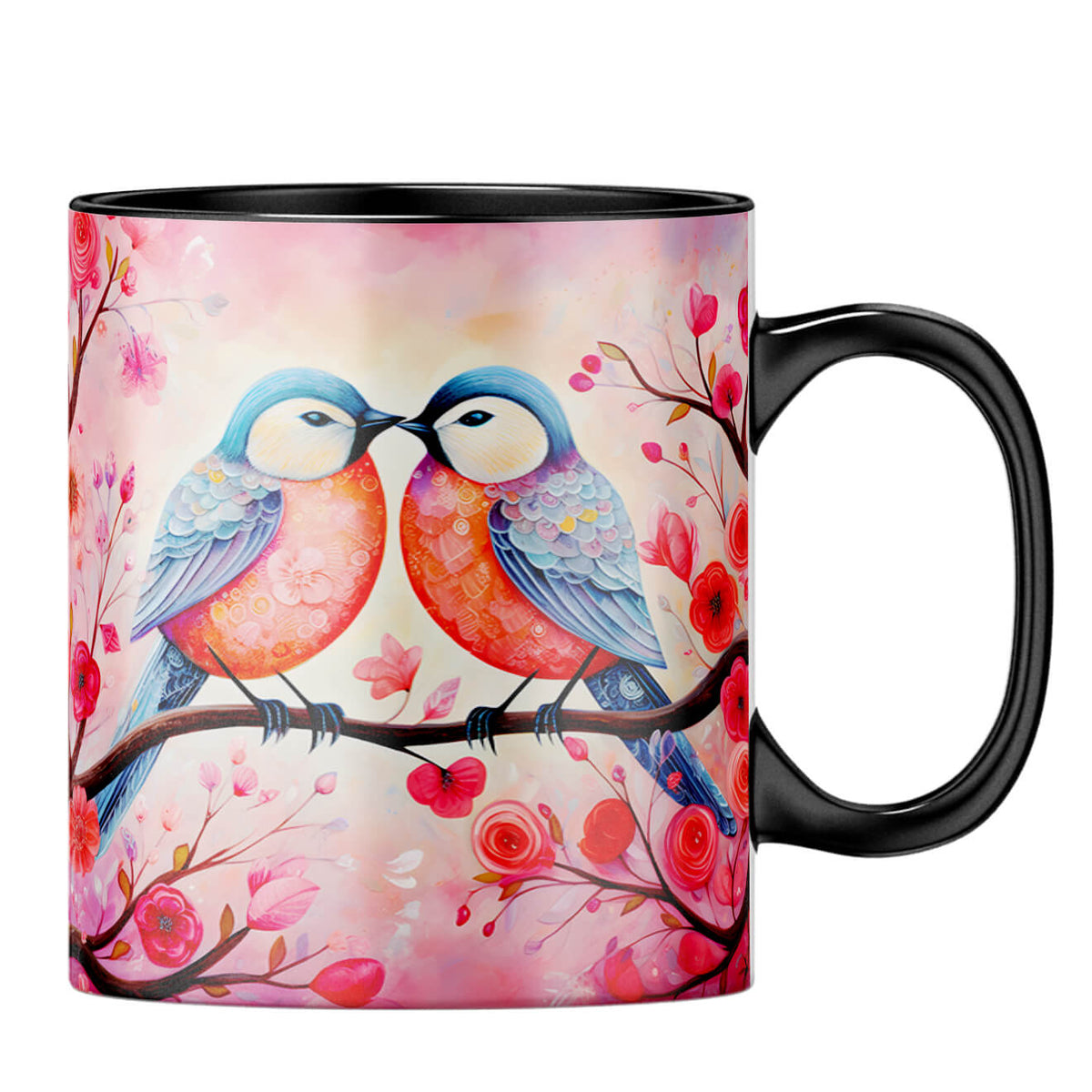 YuBingo Bird Love Serenade Coffee MugB-Black