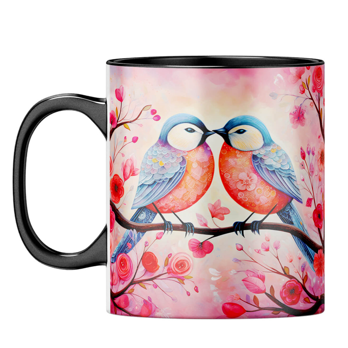 YuBingo Bird Love Serenade Coffee Mug Black