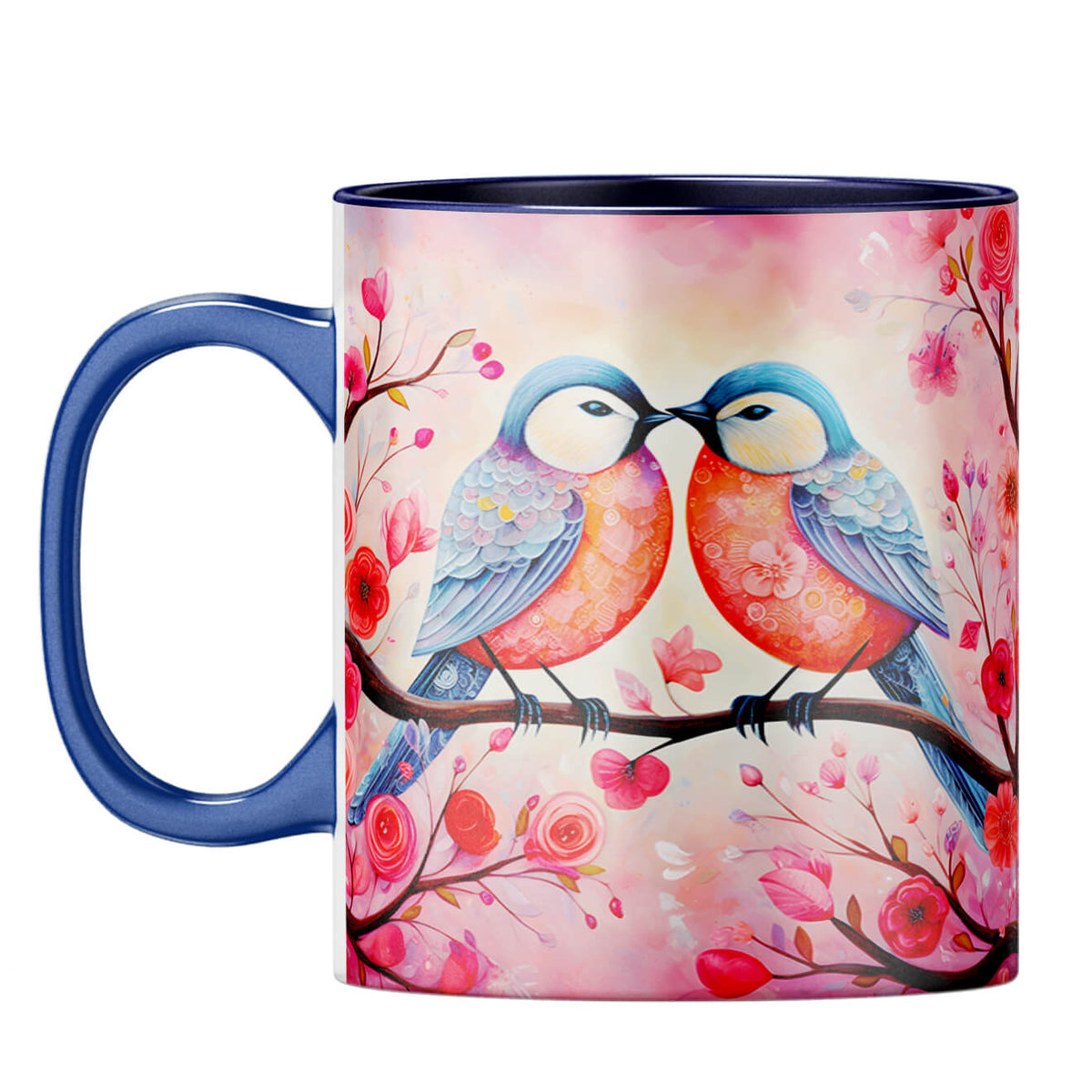 YuBingo Bird Love Serenade Coffee Mug Dark Blue