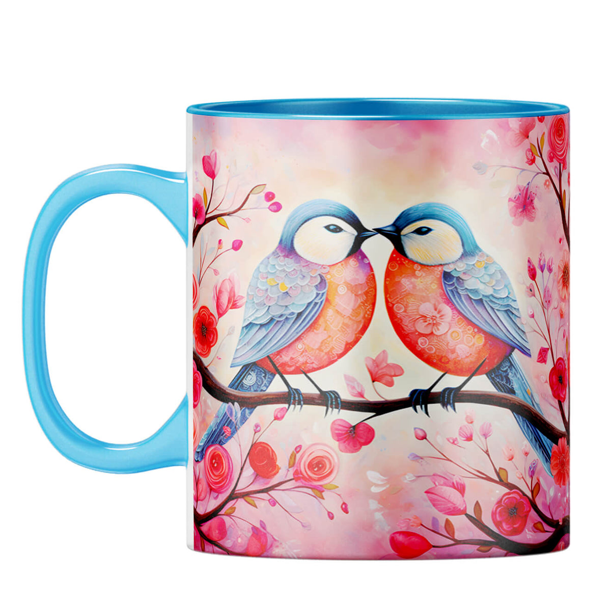 YuBingo Bird Love Serenade Coffee Mug Light Blue