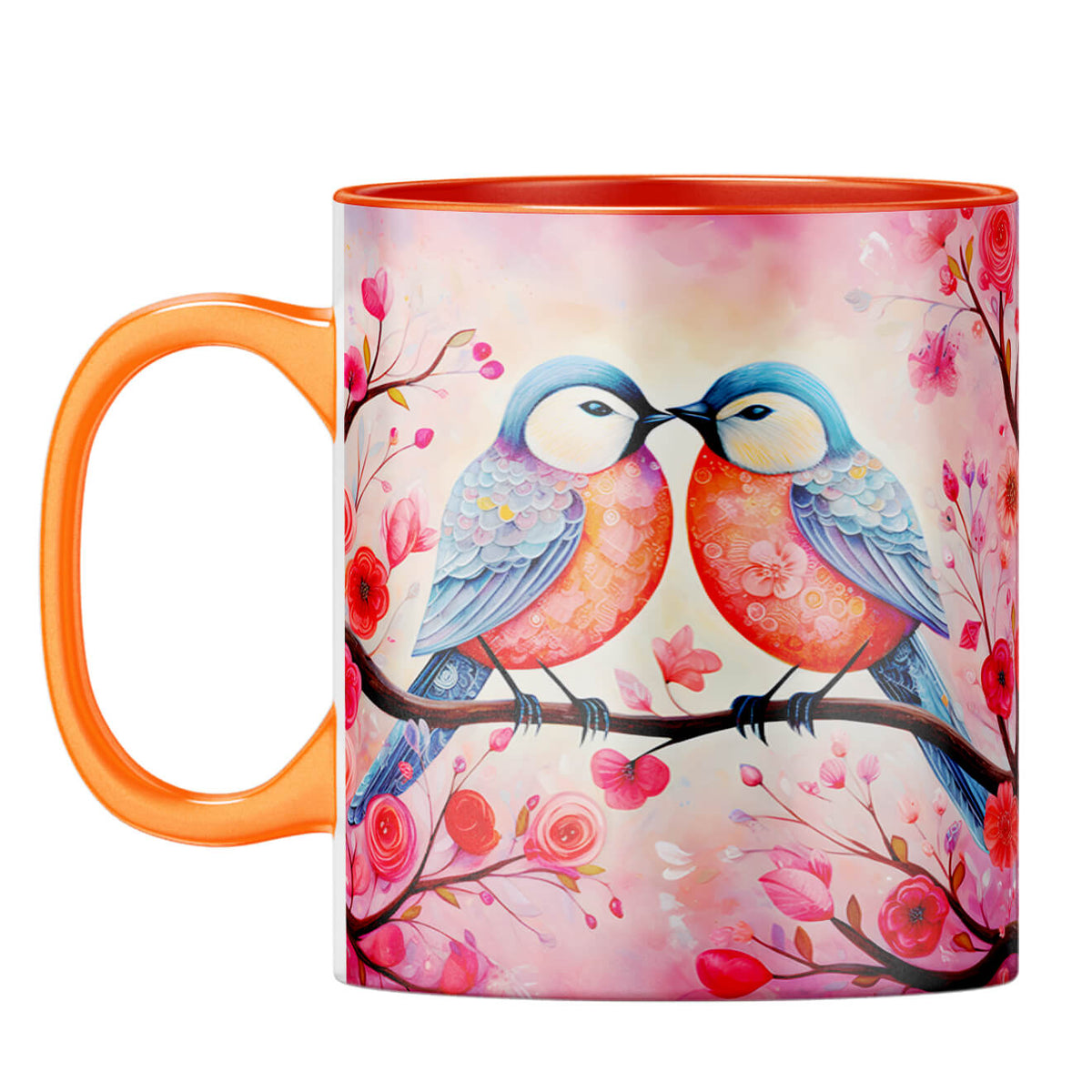 YuBingo Bird Love Serenade Coffee Mug Orange