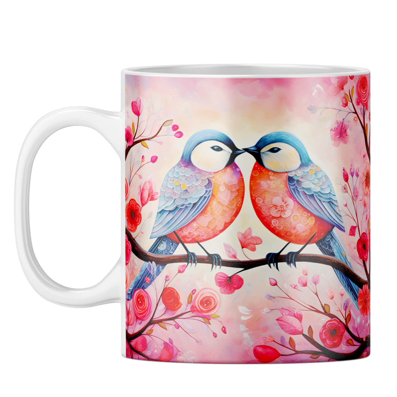 YuBingo Bird Love Serenade Coffee Mug White