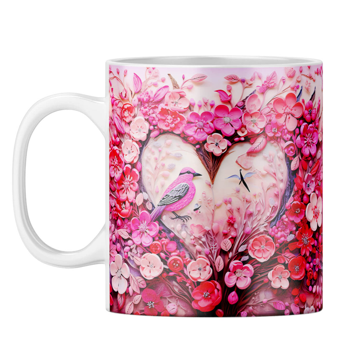 YuBingo Birdy Heart Whispers Coffee Mug White