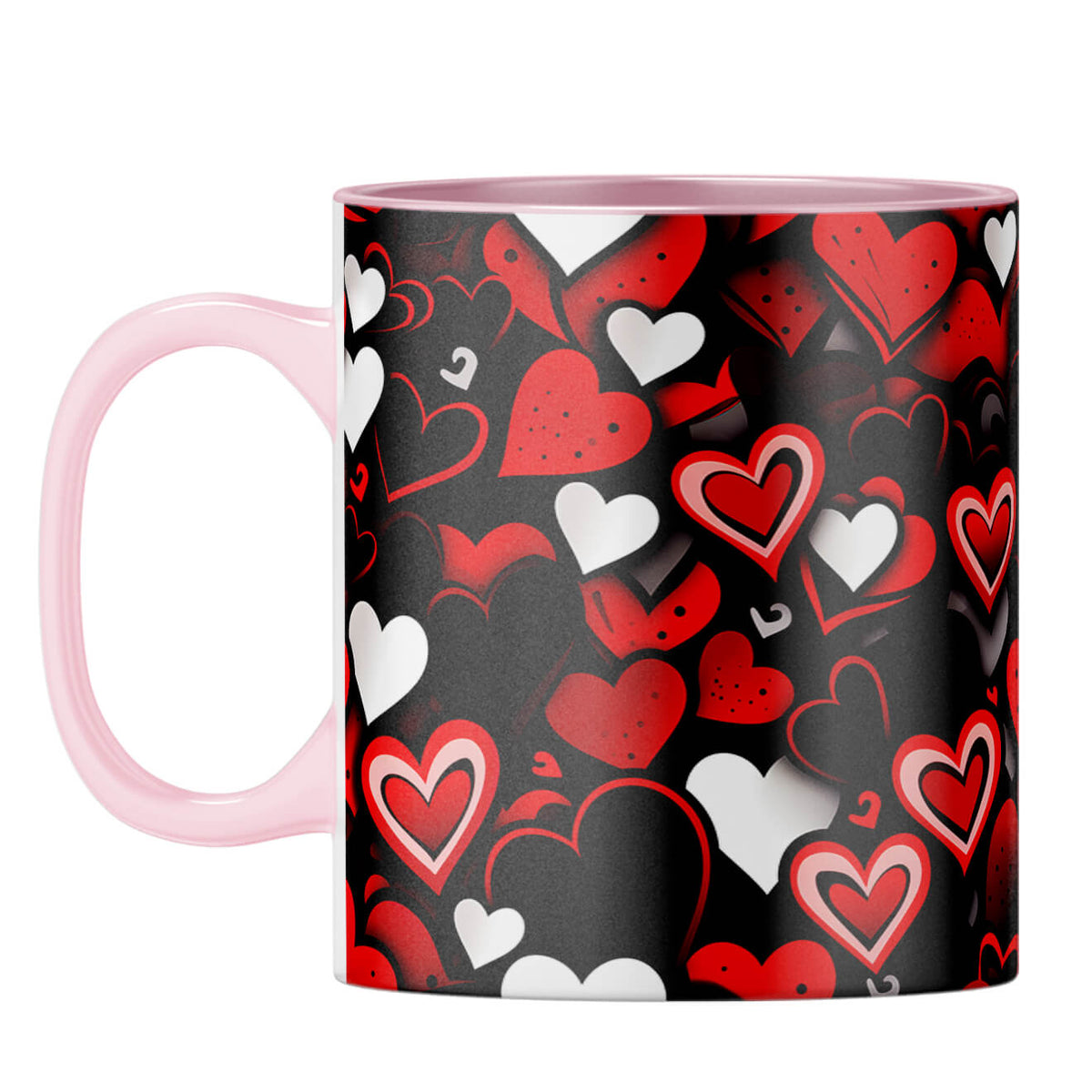 YuBingo Black Hearty Magic Dreams Coffee Mug Pink