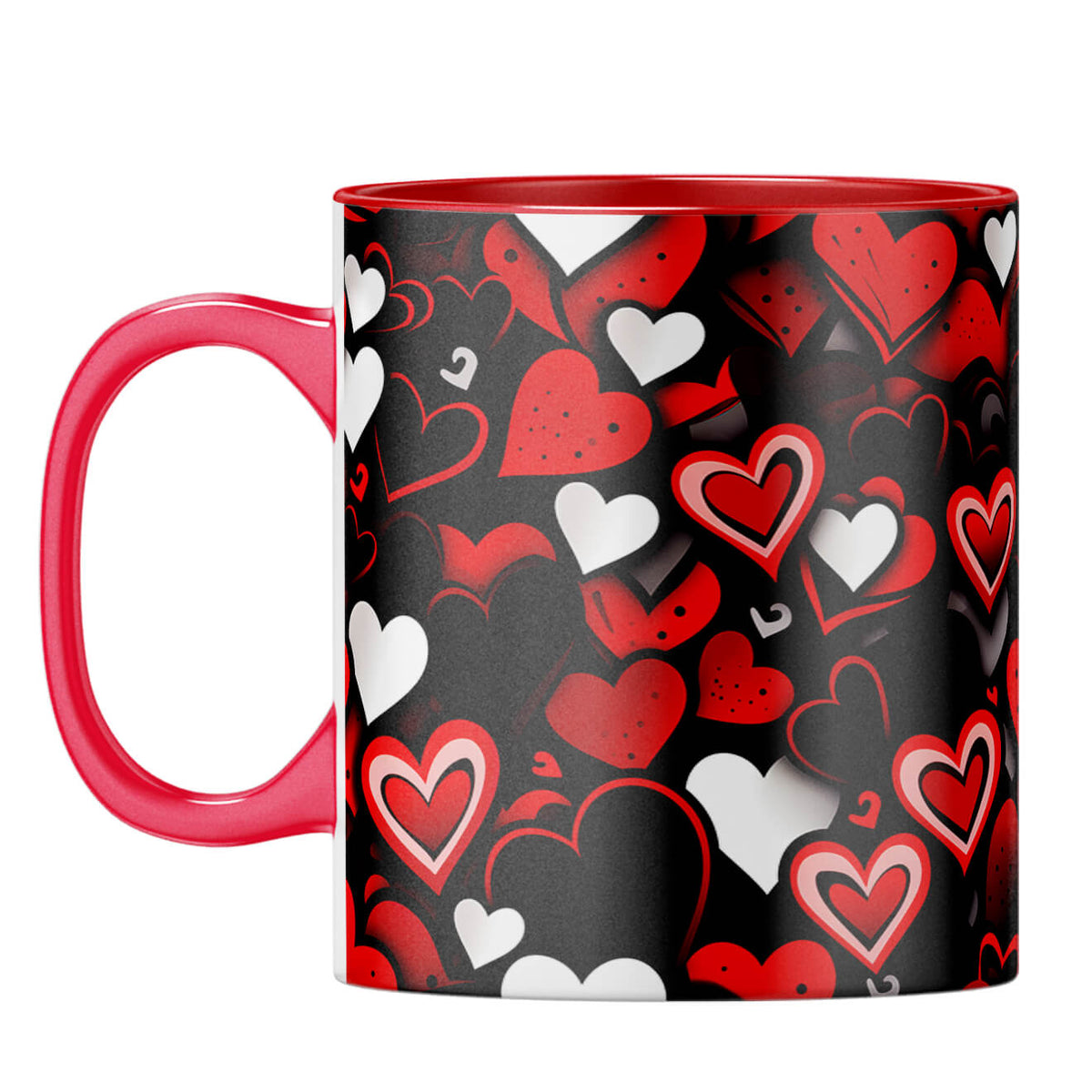 YuBingo Black Hearty Magic Dreams Coffee Mug Red
