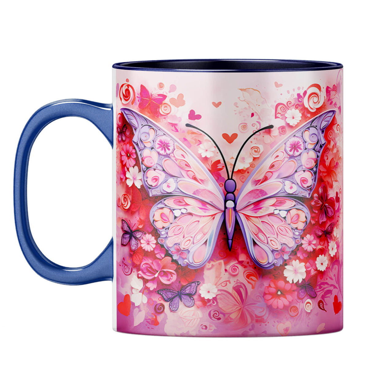 YuBingo Butterfly Bliss Coffee Mug Dark Blue