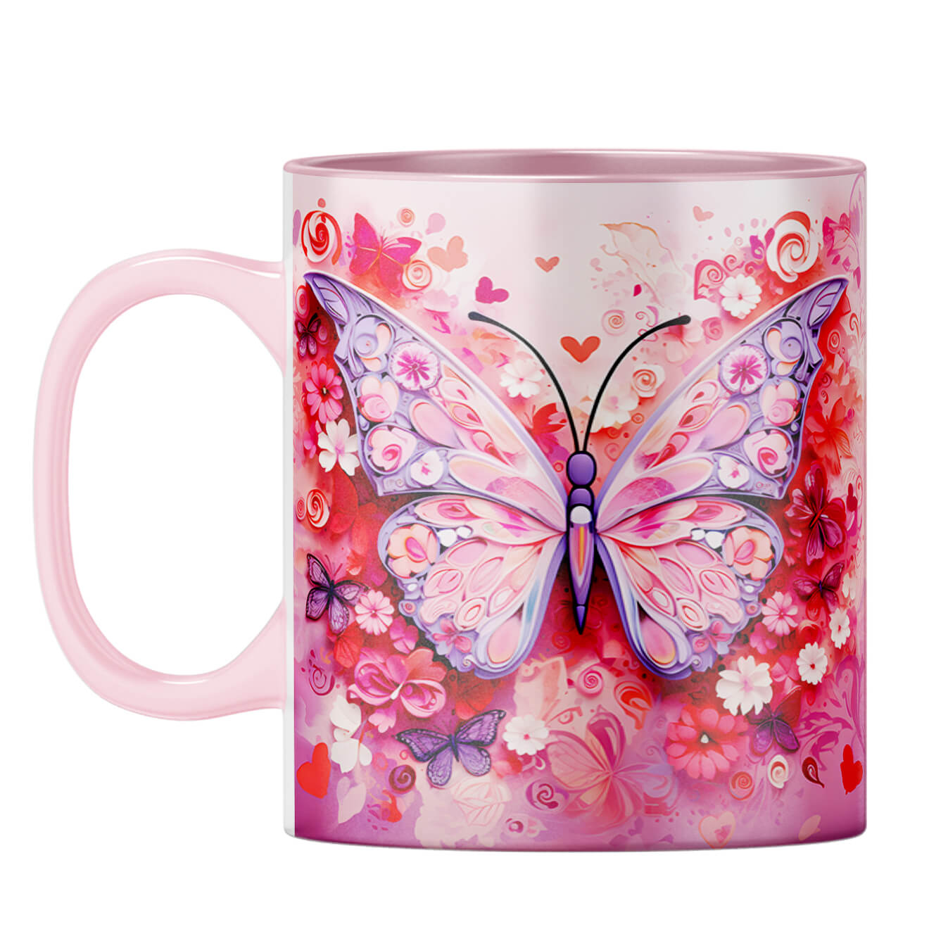YuBingo Butterfly Bliss Coffee Mug Pink