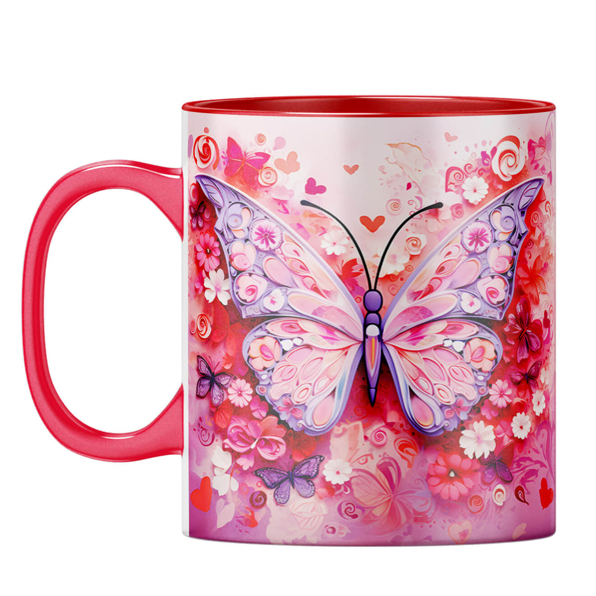 YuBingo Butterfly Bliss Coffee Mug Red