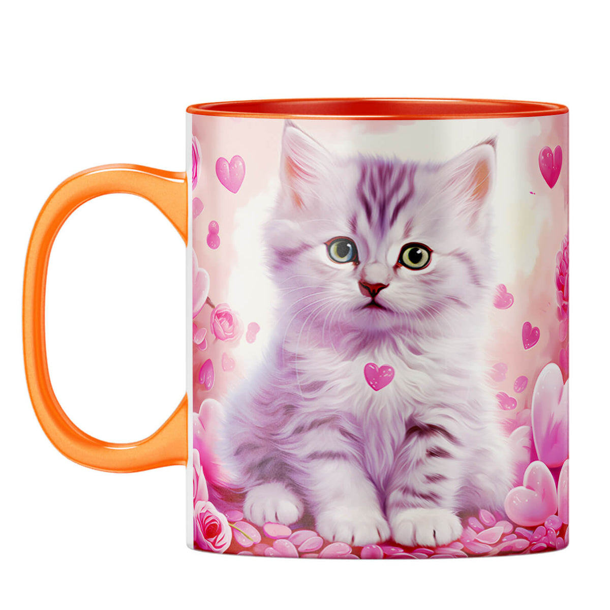 YuBingo Cat Hearts Melody Coffee Mug Orange