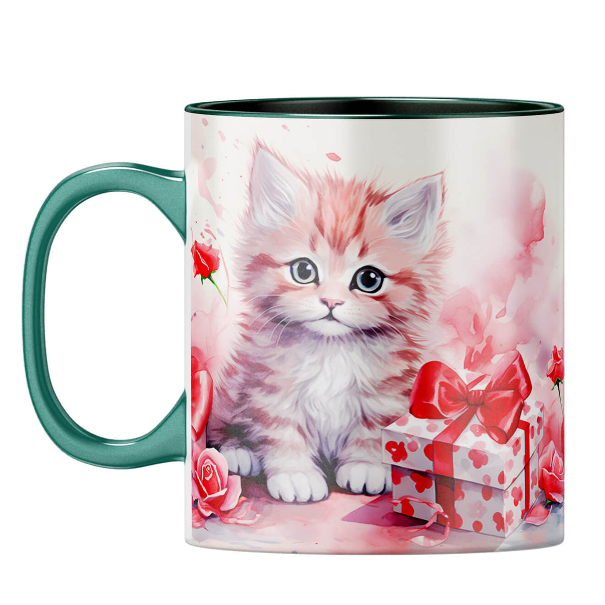 YuBingo Catty Gift Melody Coffee Mug Dark Green