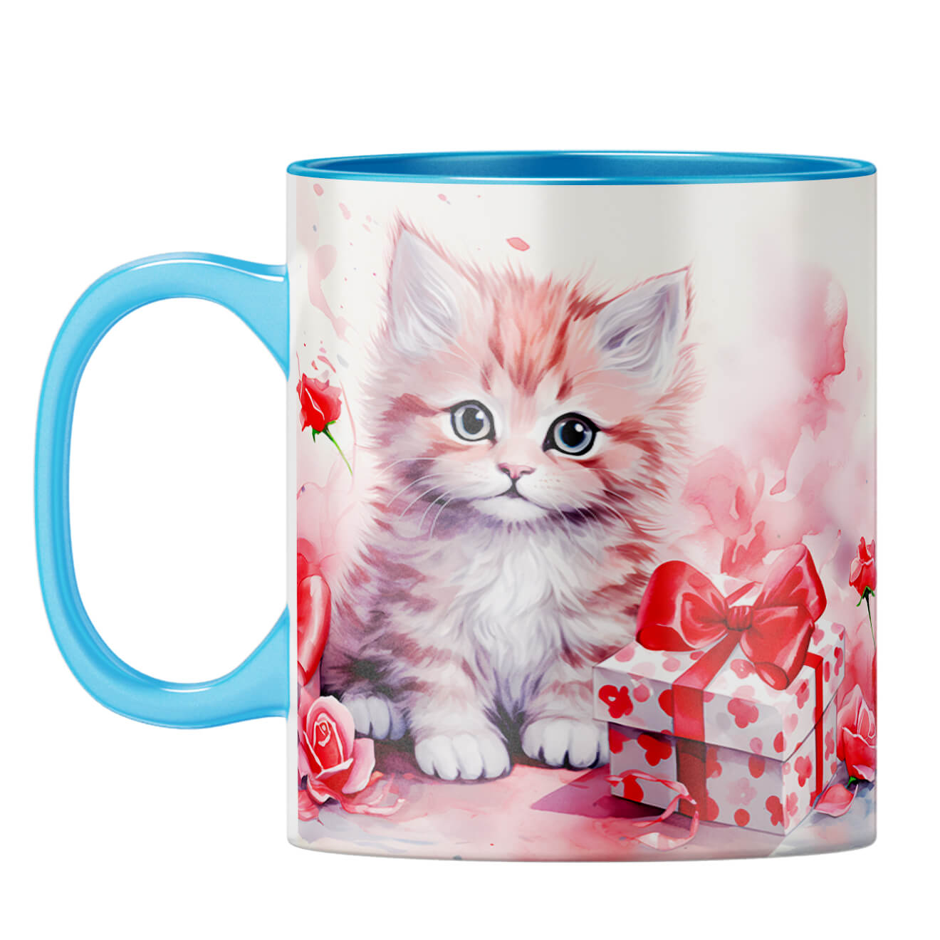 YuBingo Catty Gift Melody Coffee Mug Light Blue