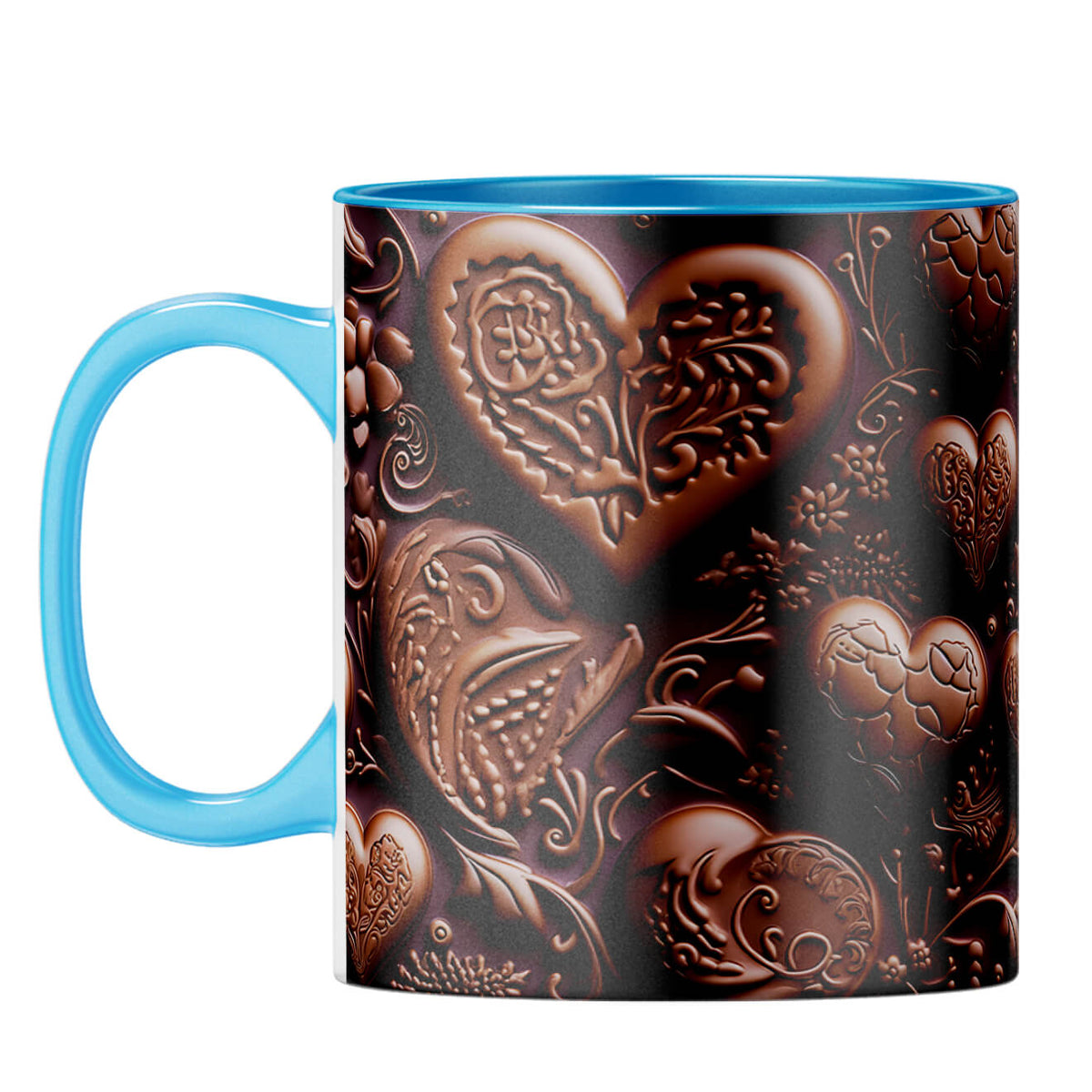 YuBingo Choco Love Delight Coffee Mug Light Blue