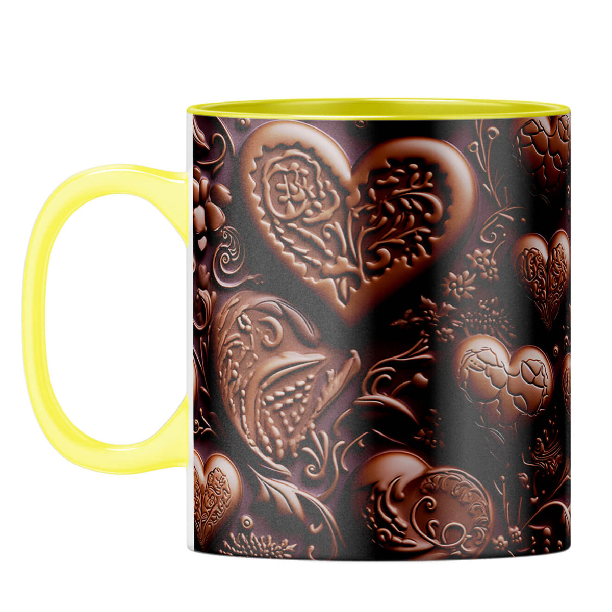 YuBingo Choco Love Delight Coffee Mug Yellow
