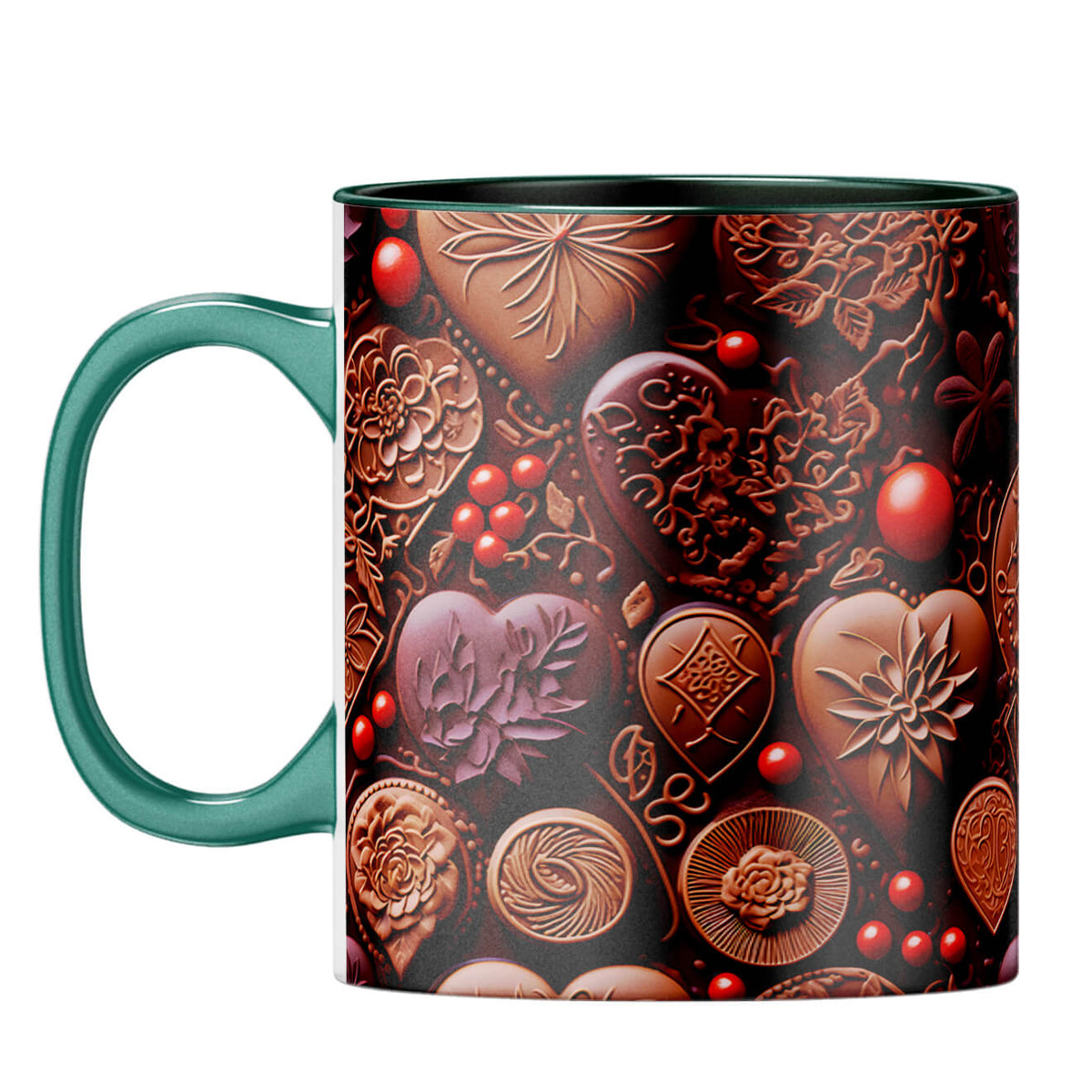 YuBingo Chocolaty Love Symphony Coffee Mug Dark Green