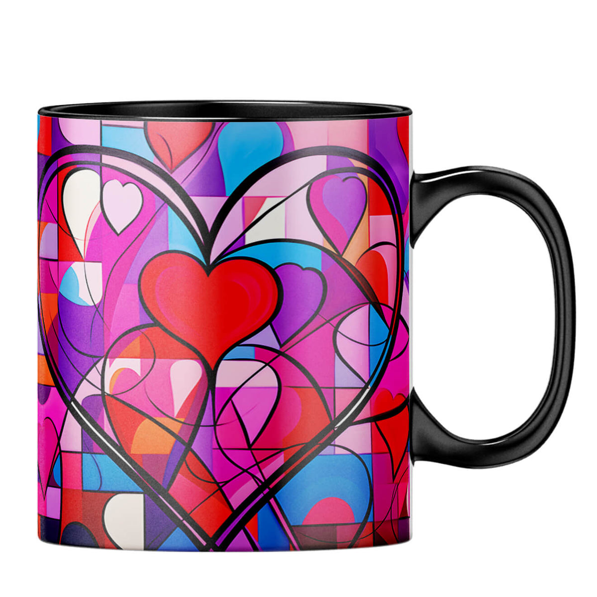 YuBingo Colourful Love Symphony Coffee MugB-Black