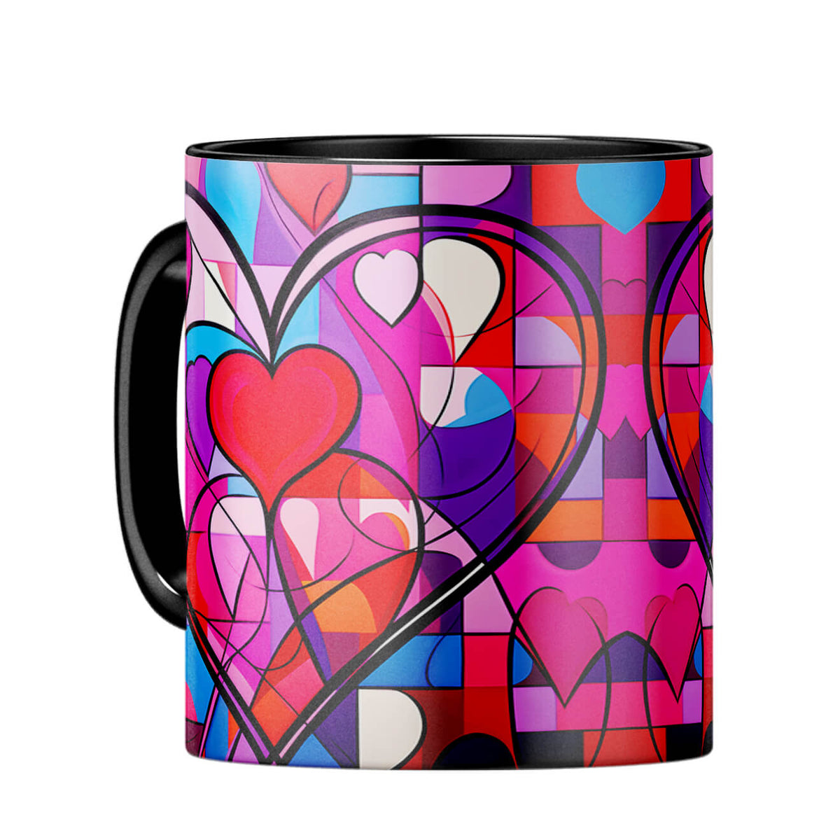 YuBingo Colourful Love Symphony Coffee MugC-Black