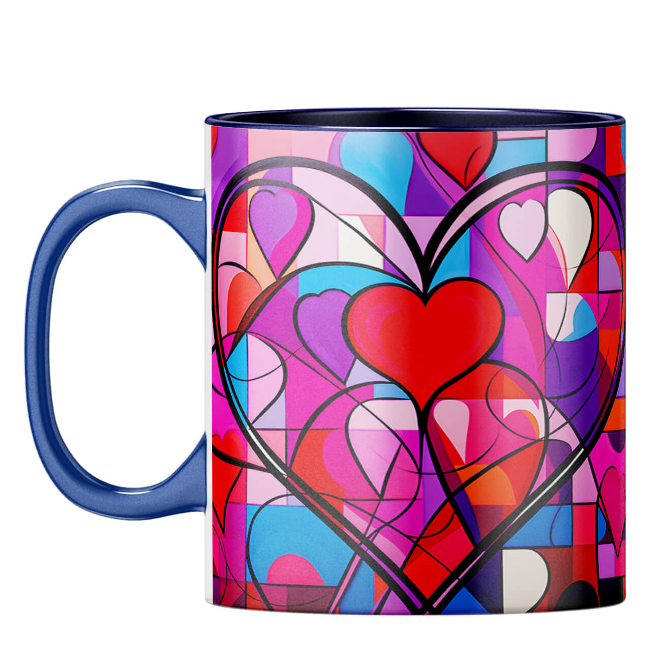 YuBingo Colourful Love Symphony Coffee Mug Dark Blue