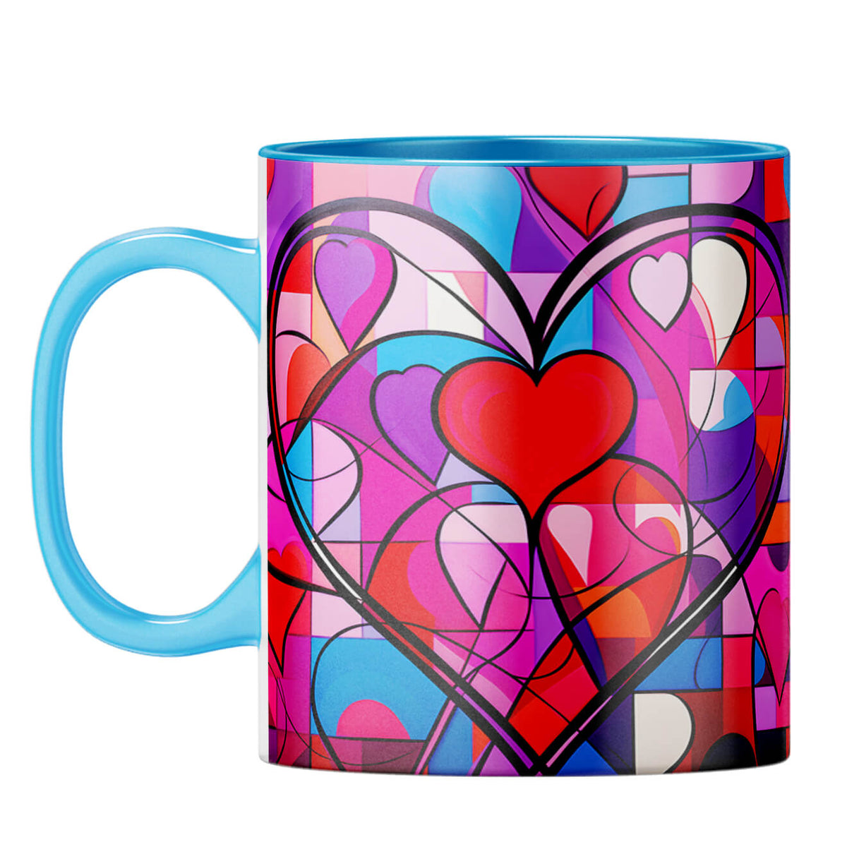 YuBingo Colourful Love Symphony Coffee Mug Light Blue