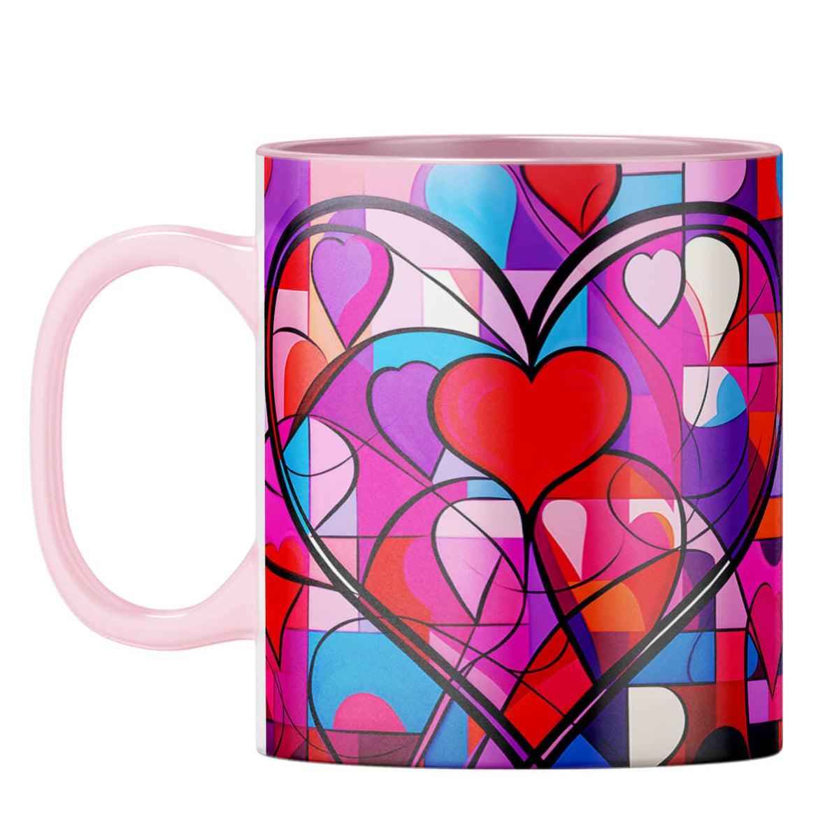 YuBingo Colourful Love Symphony Coffee Mug Pink