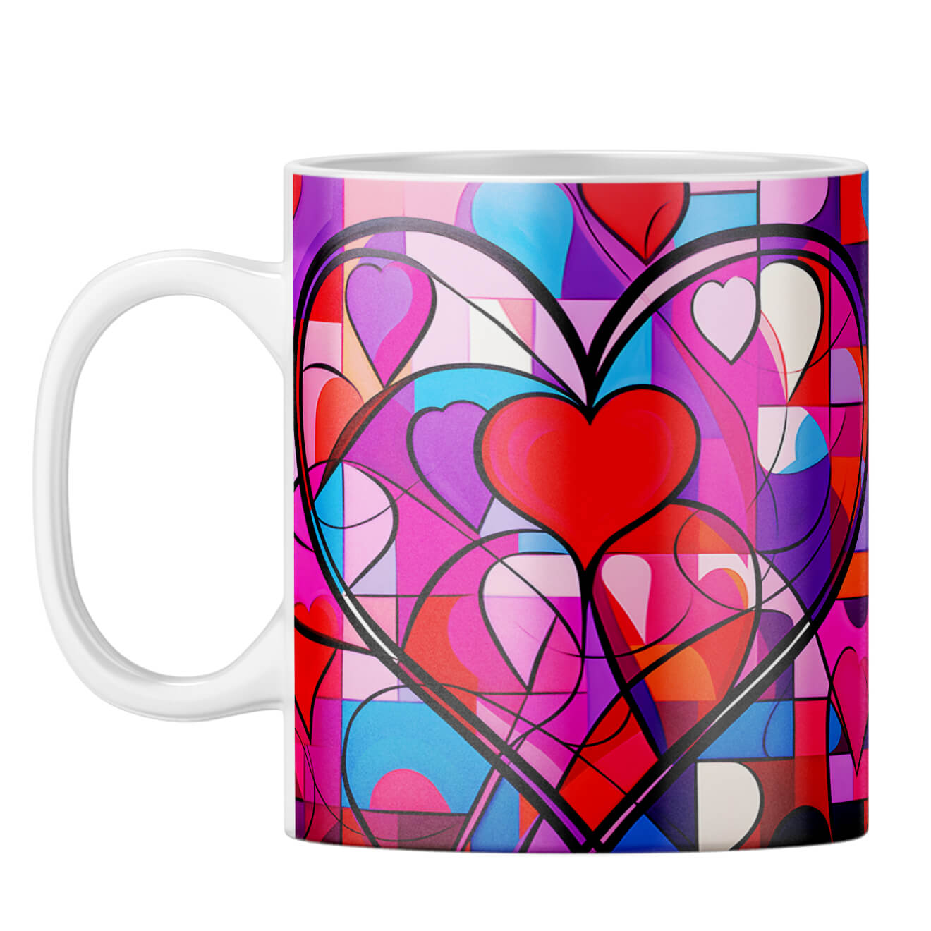YuBingo Colourful Love Symphony Coffee Mug White