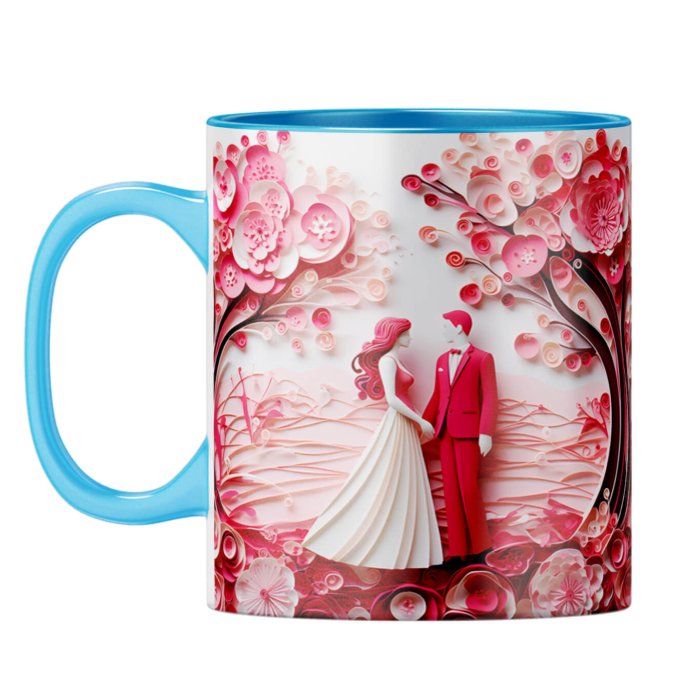 YuBingo Couple in Love Chronicles Coffee Mug Light Blue